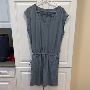 Prana Grey- Blue Sleeveless Dress. Quick dry
